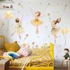 Цветыballoon plant танцующая девочка наклейки на стену комната девочек спальня украшение детская комната декор для детей девочек обои ПВХ