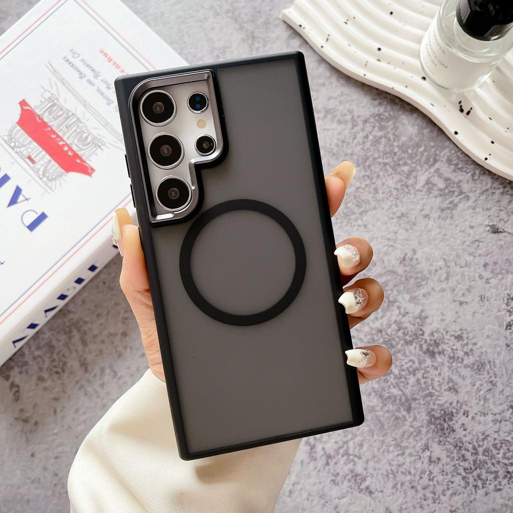 Suitable for Samsung S24Ultra Strong Magnetic Suction Mobile Phone Case S24plus High End Business Skin Feeling Non Yellowing Protective Case