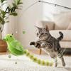 Самоиграющая игрушка-дразнилка для кошек с крыльями, имитация птицы, встроенный колокольчик и крылья из плюша, интерактивные игрушки для домашних кошек, дразнилка с длинным хвостом, от скуки