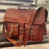Leather Laptop Travel Messenger Office Crossbody Bag Briefcase College Satchel Computer Best Bag for Men/women, Brown Briefcase Bag