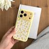 Высококачественный чехол для iPhone 17/16 Pro Max/15 Pro с желтым цветочным принтом на весь экран