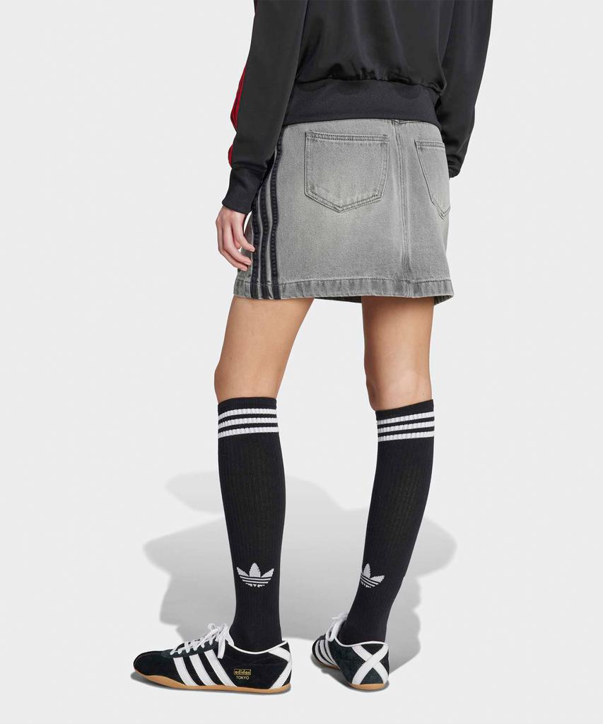 ADIDAS 3S Denim Mini Skirt - Washed Grey Denim / Jw2657