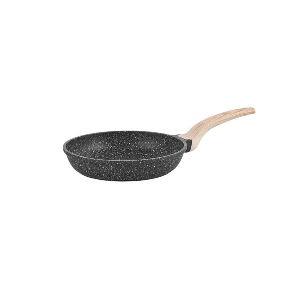CAROTE Flat-Bottom Pan, Steak Griddle, Non-Stick Pan for Home Use, Titanium Pan, Small Frying Egg Pan for Induction Cooker, 24cm without Lid