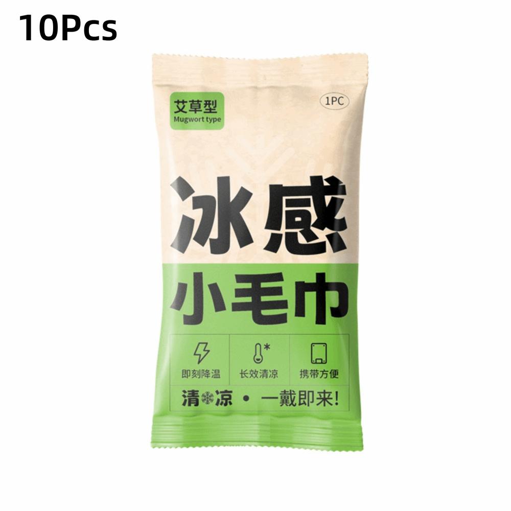 10Pcs Non Woven Fabric Cooling Towel Disposable Sweat Wipes New Instant Cold Towel Outdoor Sports
