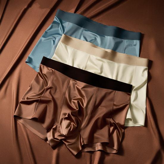 Мужское нижнее белье боксеры со средней посадкой, облегающего кроя, высокая эластичность, шорты-брифы, дышащий дизайн с отверстиями, гладкие трусы с U-образной выпуклостью