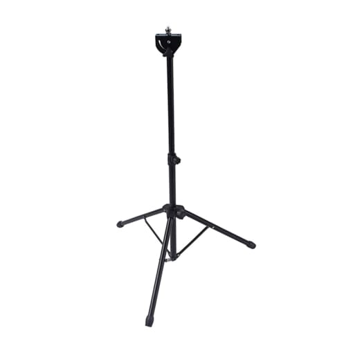 WESIEVYA Adjustable Metal Drum Stand, Dumb Drum Holder with Rubber Feet, Stable Support for Practice Pads, 8-Inch, Black