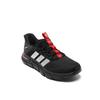 adidas Cloudfoam Амортизация Дышащие Легкие Низкие Ходьба Обувь Унисекс Черный Серебристый Красный KJ5918
