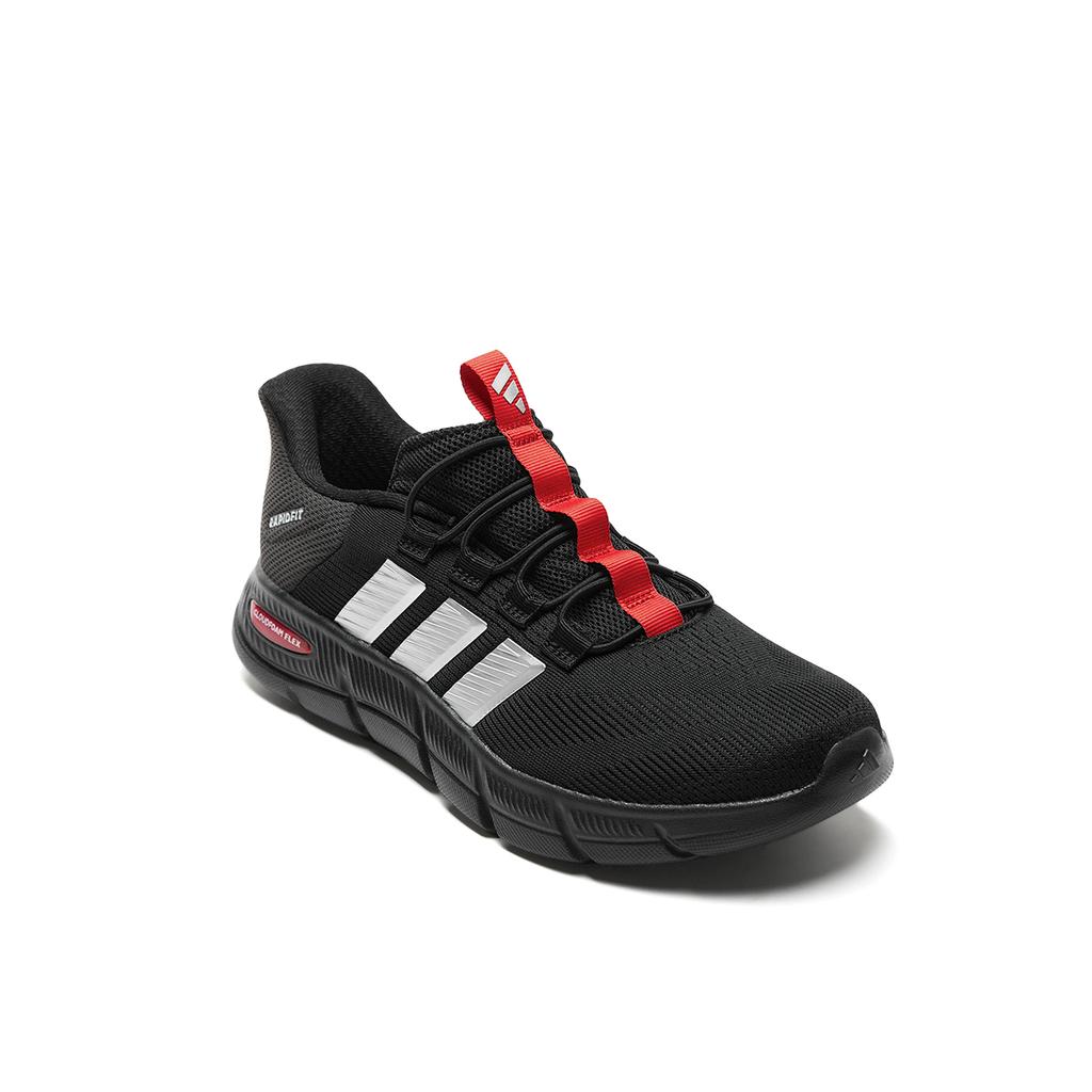 adidas Cloudfoam Амортизация Дышащие Легкие Низкие Ходьба Обувь Унисекс Черный Серебристый Красный KJ5918