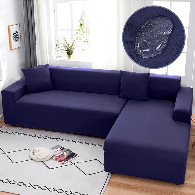 Водонепроницаемый эластичный чехол для дивана, чехол для мебели, дивана, шезлонг, угловой стрейч L-образный чехол для дивана для гостиной