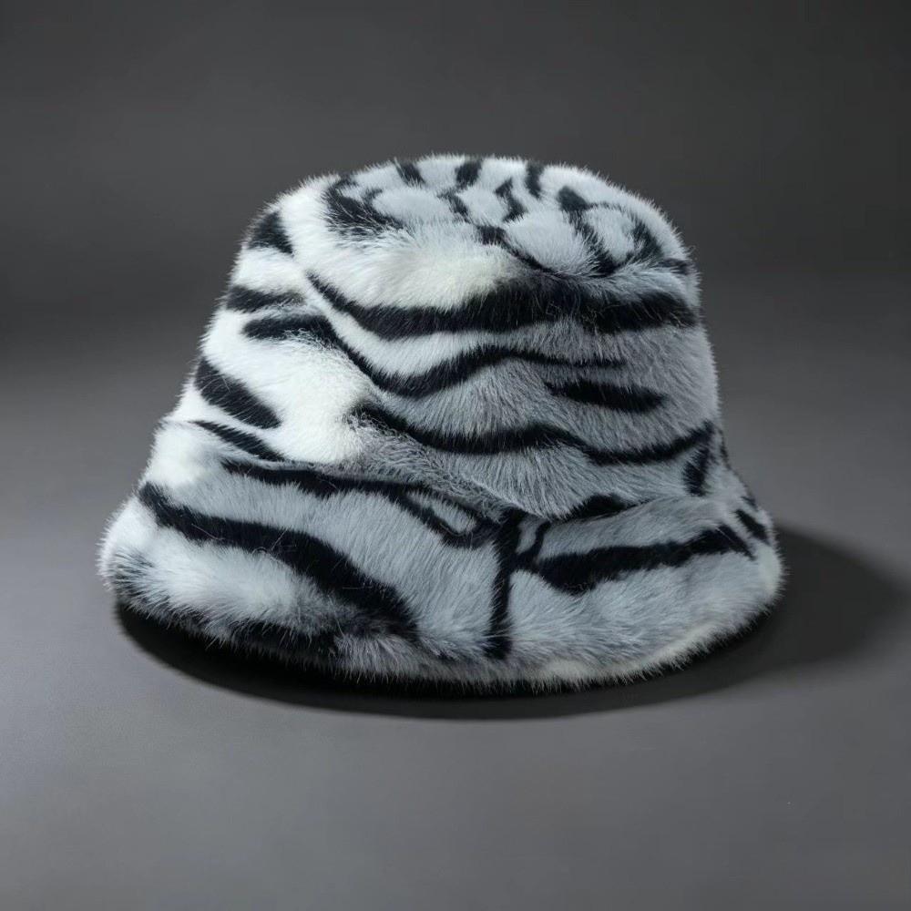Soft Faux Fur Faux Fur Bucket Hat Windproof Ear Protection Bucket Hat  Winter Cold Weather