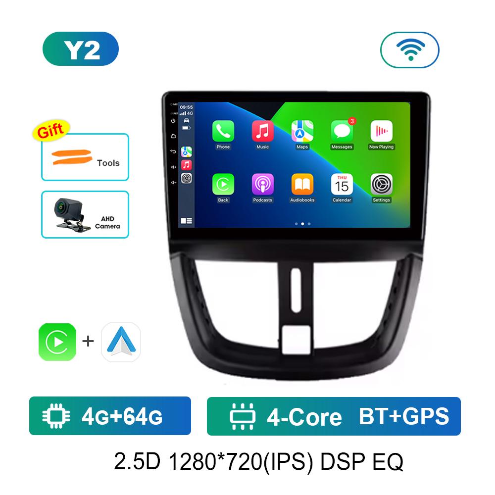 for Peugeot 207 CC 207CC 2006 - 2015 Android Intelligent System Car Radio Multimedia Player GPS Navigation BT 4G Carplay WiFi