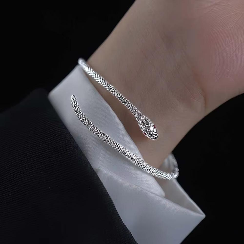 Подарки Змея Открытые Браслеты-манжеты Модные Змея Кольцо и Серьги-гвоздики Модный браслет в форме змеи Друг