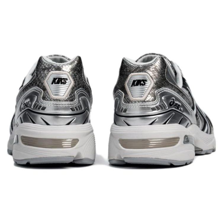 Asics Kiks X Gel-1090 V1 Fabric Synthetic Leather Transformation Blade Low-Top Lifestyle Sneakers Unisex Sneakers Liquid-Silver 1203A214-020