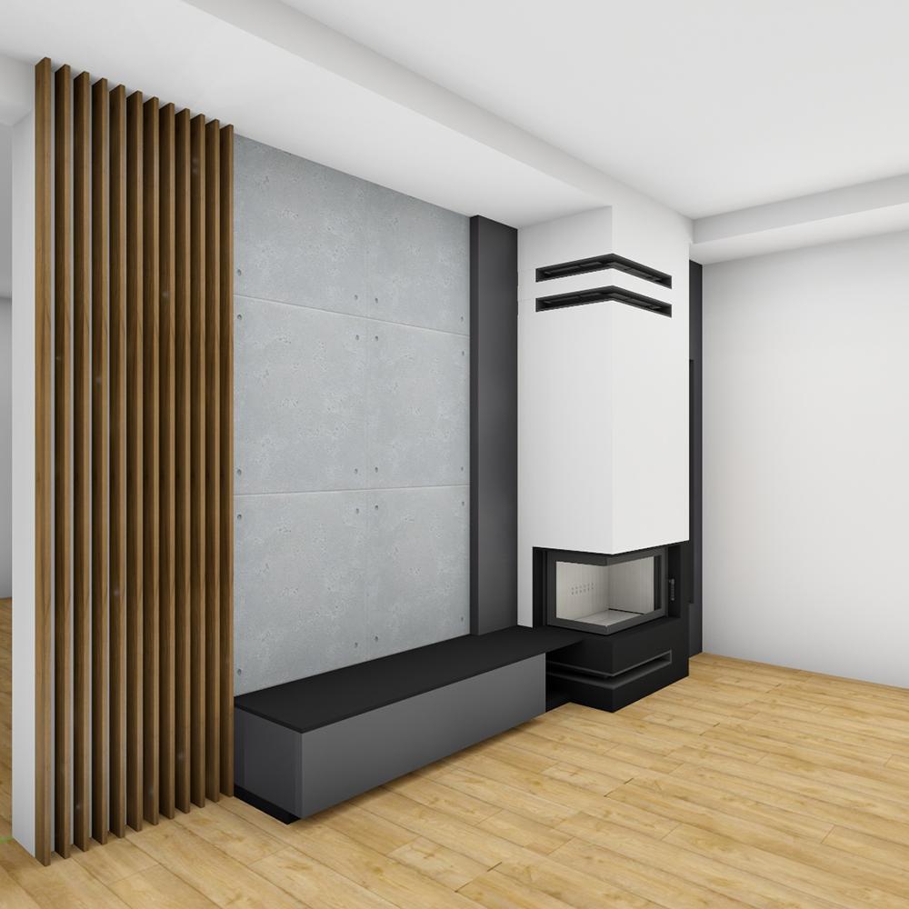 НАБОР ВЕНТИЛЯЦИОННЫХ УГЛОВЫХ КРЫШЕК 3x для ЛЕВОСТОРОННОГО КАМИНА