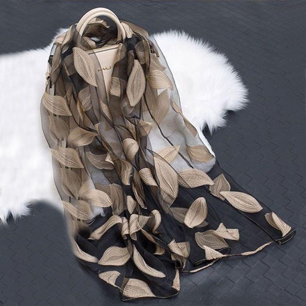Organza Gauze Shawls Soft Sheer Wrap Summer Bandana Women