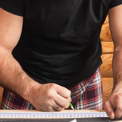 PATIKIL 10-Piece Set of 50cm Adhesive Rulers, Clear Backed, Sticker Tape for Workbenches, Sewing, Saws, and Drafting Tables