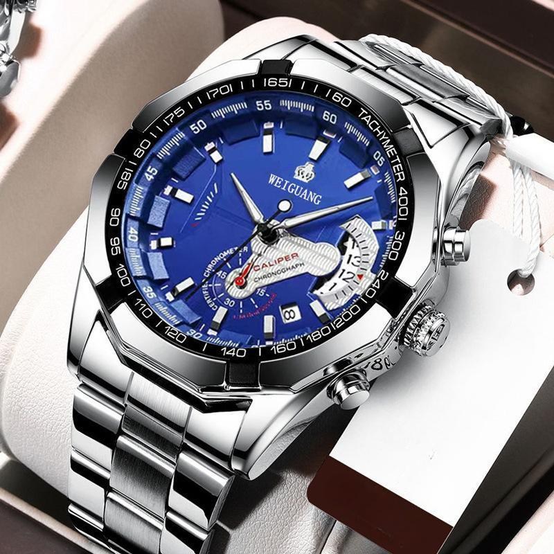 Fashion Automatic Movement Watch Men's Calendar Waterproof Luminous Non-mechanical Watch Large Dial