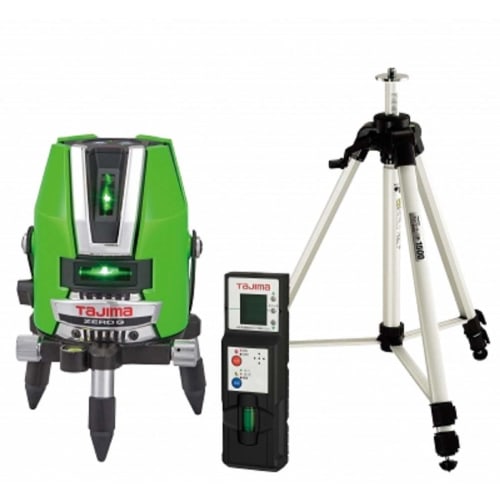 TAJIMA ZEROG-KYRSET Laser Level, Square, Horizontal, and Vertical, with Receiver and Tripod Set