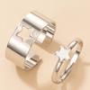 2Pcs/Set Adjustable Couple Rings Heart/Moon/Star/Dolphin Shape Jewelry Creative Exquisite Open Rings for Gifts