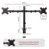 Dual-Arm Retractable Rotatable Monitor Stand Clamp-Type
