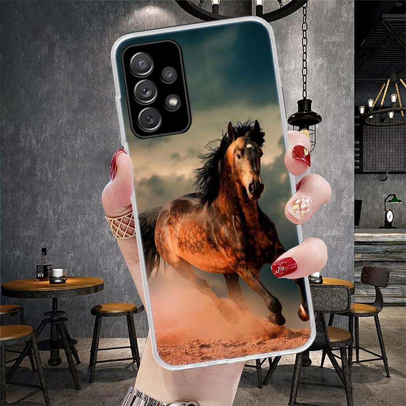 Чехол для телефона Samsung Galaxy S22 S23 S24 S25 Edge S26 Ultra S20 FE S21 Plus + Fundas Coque Ga с изображением скачущей лошади, большая красота, мягкий