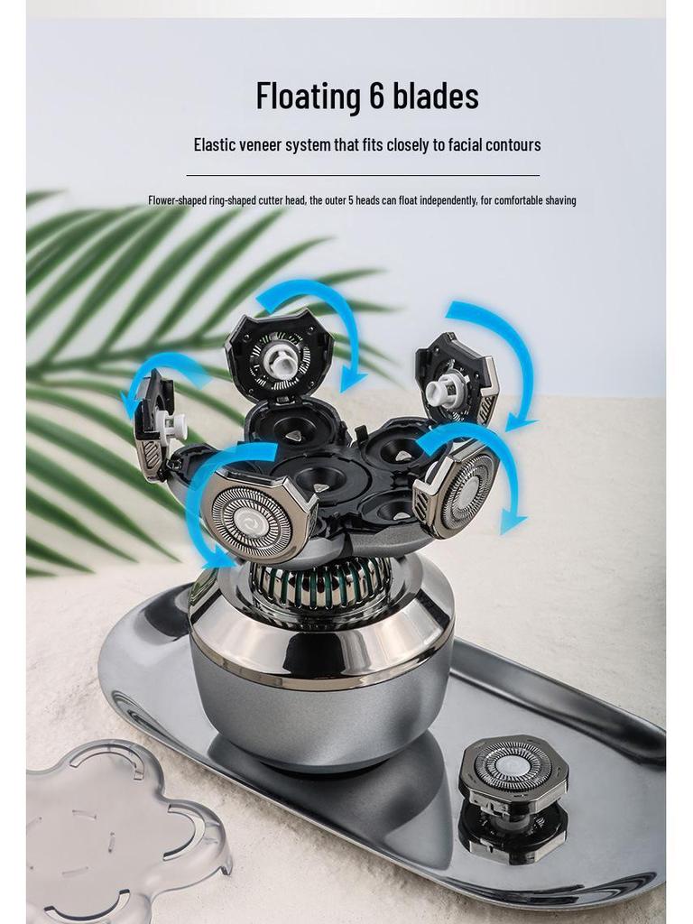 Многофункциональная перезаряжаемая электрическая бритва для мужчин - Цифровой дисплей, для бритья головы налысо, для всего тела и бороды, моющаяся бритва
