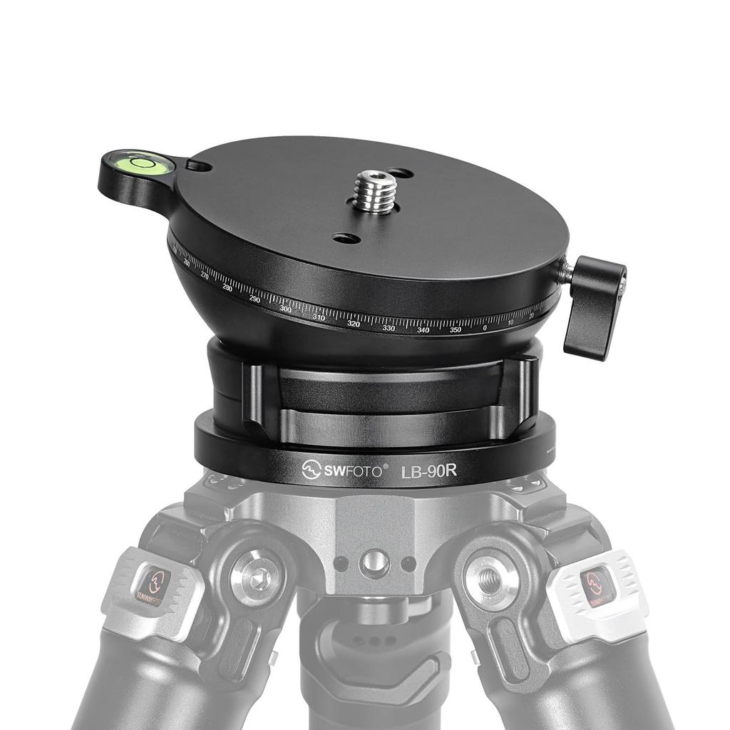 SWFOTO Leveling Base Low Center of Gravity Head Aluminum Alloy Maximum Load 25KG LB-90R