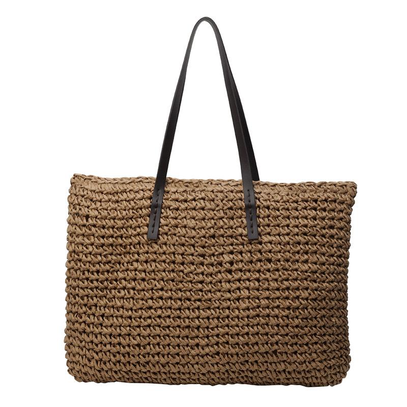 Premium Texture Woven Bag Women's 2025 New Straw Woven Large-capacity Versatile Shoulder Bag Fashionable Commuter Tote Bag