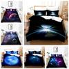 3D Cosmic Starry Sky Theme Printing Home Bedding Set Quilt Cover Pillowcase Bed Sheet/double Bed Full Size Bedding Home Decoration
