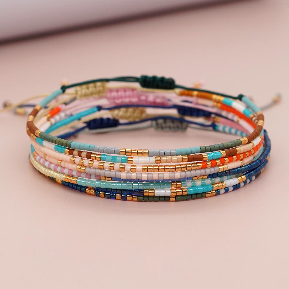 Go2boho Бисер Крошечные Браслеты Для Женщин Boho Pulseras Mujer Дизайнер Красочные Дружбы Регулируемые Ювелирные Аксессуары y2k
