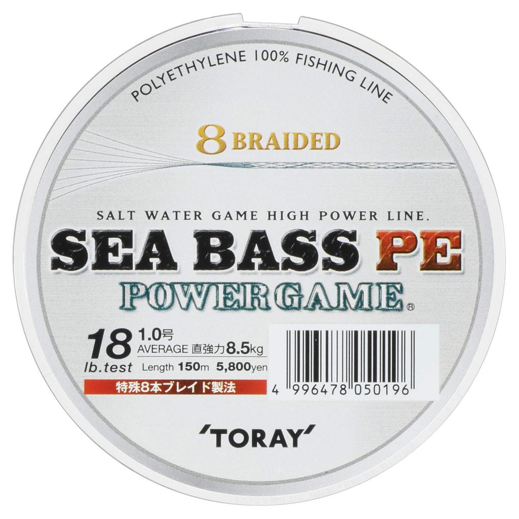 TORAY Seabass PE Power Game 150 м 1 18 фунтов Белый №.