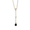 [C9443] - Gold-Plated Necklace 'Unique' White Black Gold - 45x6 Mm