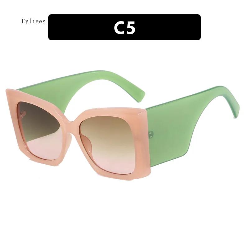 Designer Fashion Oversized Sunglasses for Women Vintage Big Frame Gradient Sun Glasses Female Shades Oculos De Sol