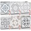 24pcs Wall Stickers Vintage Waterproof Self-adhesive Vinyl Tile Stickers Home Kitchen Bathroom Wall