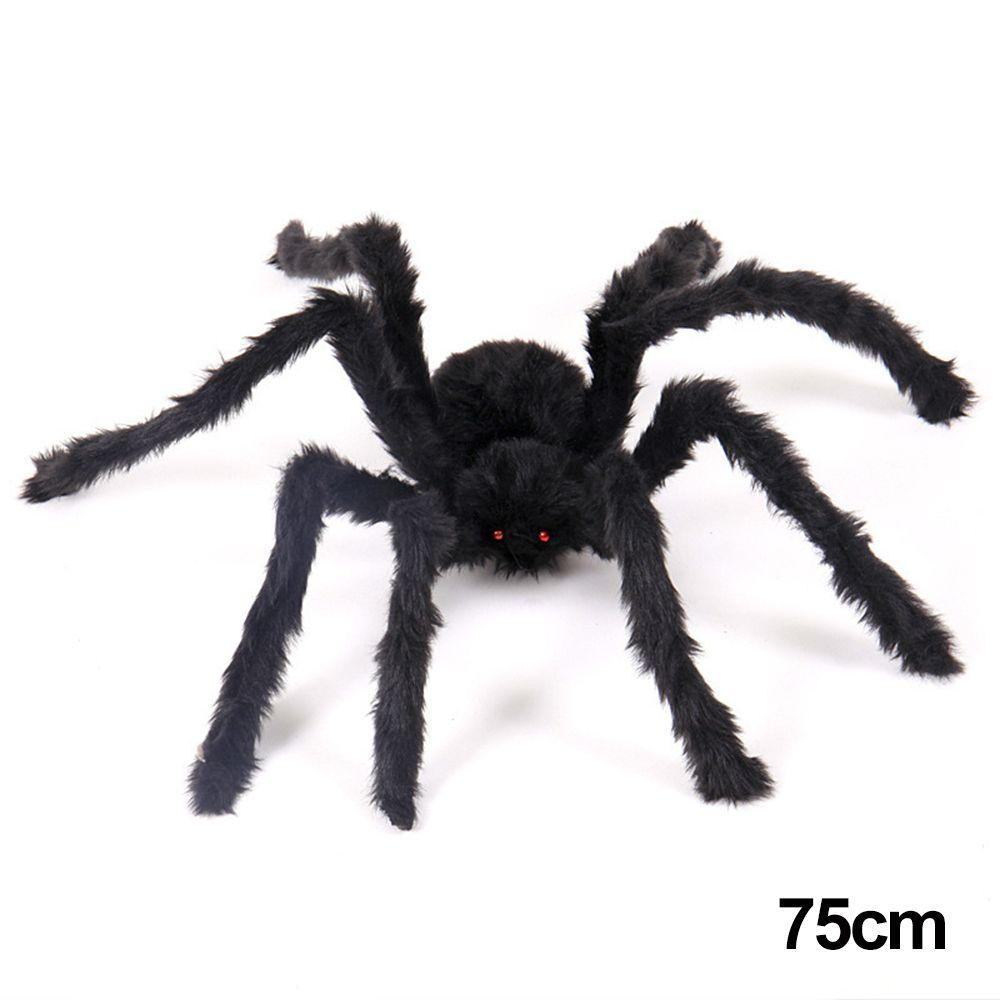 Party Supplies Prank Props Black Plush Spider Bar Ornament Halloween Decoration Haunted House