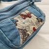 Джинсовая сумка Многосекционная сумка через плечо Женская сумка на плечо
