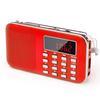 J-908 USB Radio, Rechargeable, AM/Wide FM, Portable Radio with Flashlight, AUX, SD, MP3, Multi-Function by Gemean (Red)