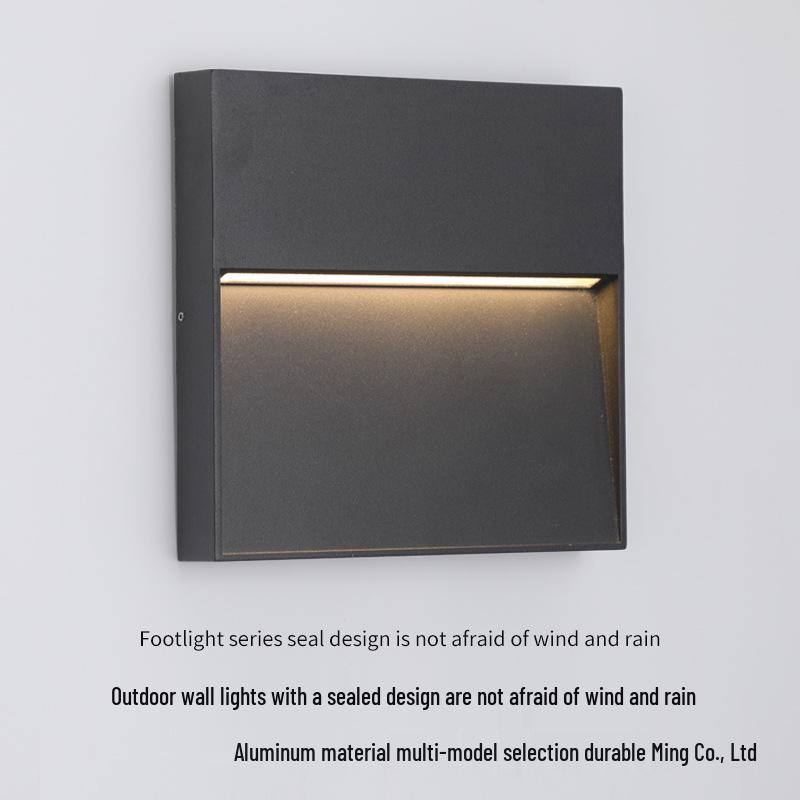 Водонепроницаемый светодиодный светильник для ступеней для наружных пандусов и углов, литой алюминиевый плинтусный светильник
