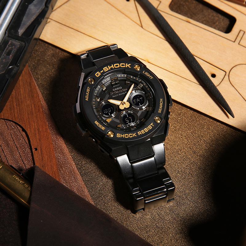 Casio Мужские часы G-STEEL Черные GST-W300BD-1APR