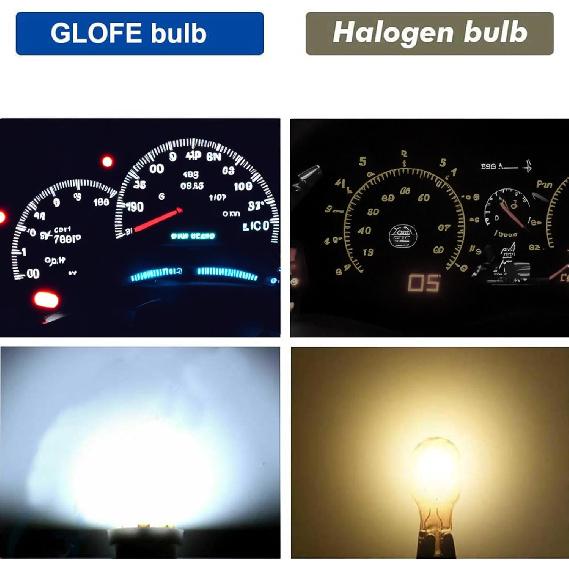 T10 194 168 Dash trument White LED Light Bulbs Bright Panel Gauge Cluster Dashboard LED Light Bulbs 10Pcs/Set (White)