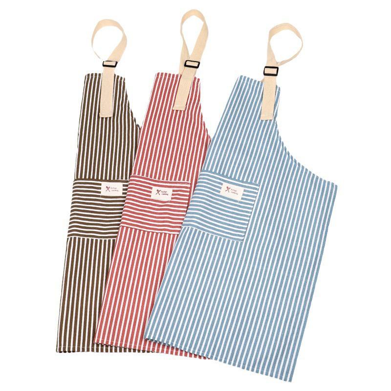 Unisex Korean-Style Cotton Cooking Apron – Breathable Summer Fashion Waist Apron