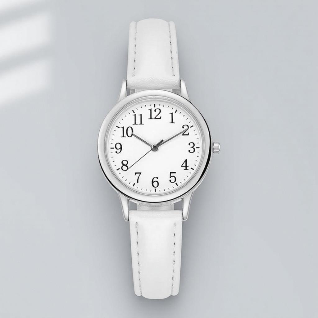 Women Quartz Watch Fashion Simple Dial Thin Bracelet Easy to Read Numerals Ladies Wristwatch Casual Stylish Watch for Women