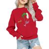Kids' Fashion Loose-Fit Casual Long-Sleeve Christmas Print Oversized Crewneck Sweatshirt