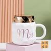 Crown Mirror Mug Ceramic Fashion Decoration Creative Personality with Lid High Appearance Cute Student Female Water Cup