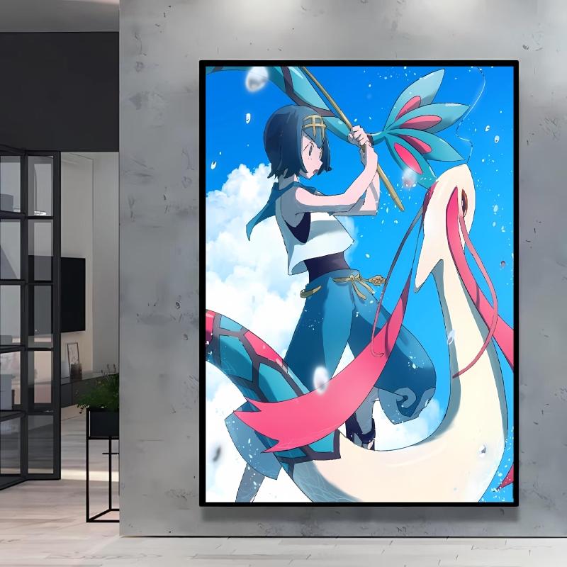 Hot Anime Poster Pokemon Akari Arceus Cartoon Character Picture High Quality Canvas Children's Room Home Decoration Paintings