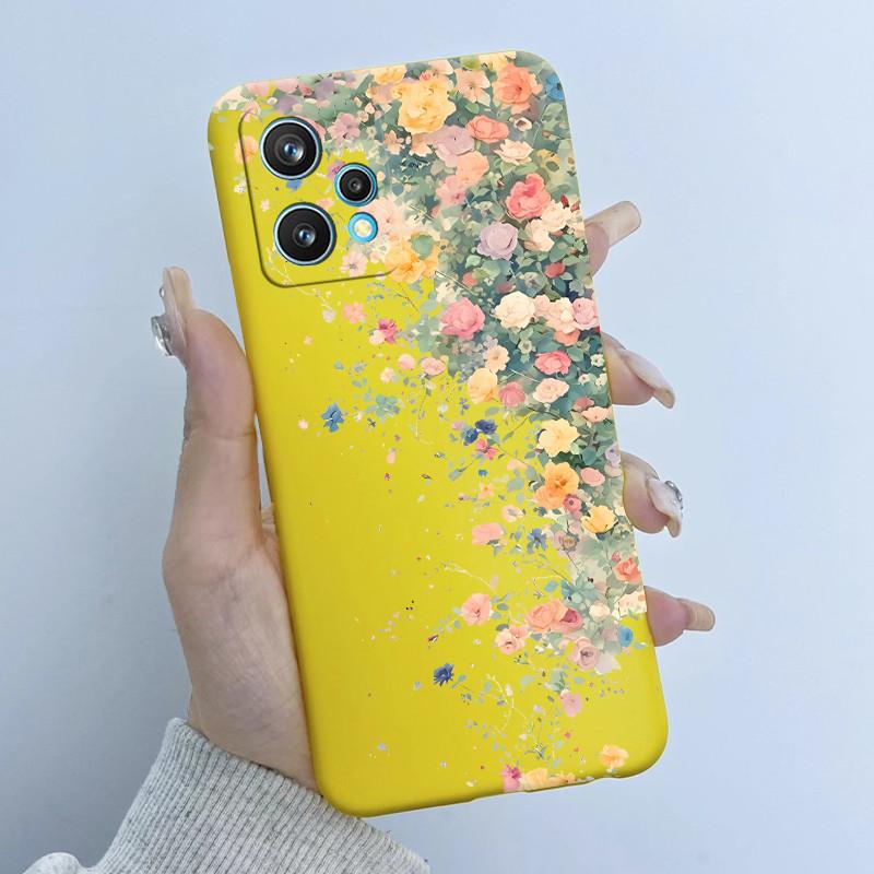 Чехол для телефона Realme 9 Pro Plus RMX3392 RMX3393 Дизайн 'Цветочная Девочка' Мягкий Силикон ТПУ Задняя Панель Для Realme9 4G RMX3521 Чехлы