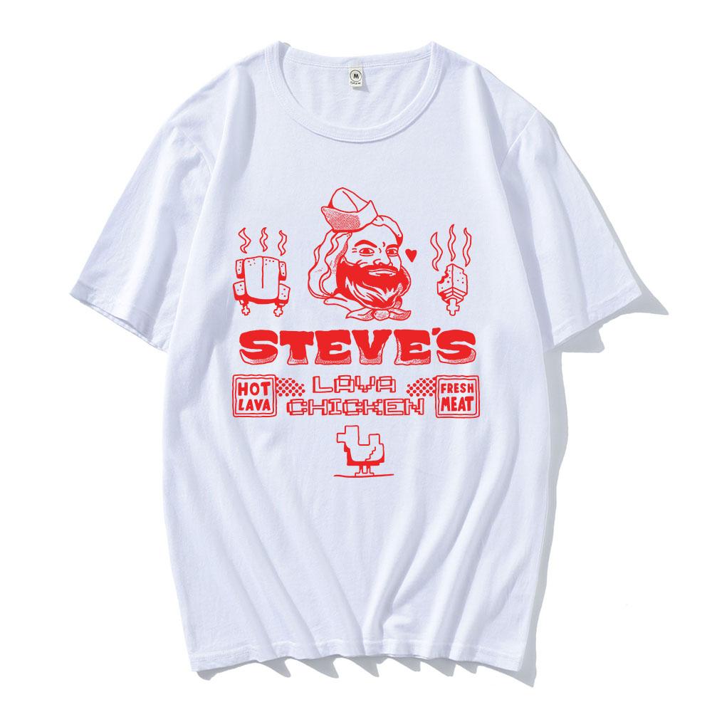 Hot Lava Chicken Jockey T-shirt Game Fashion Cartoon Graphic Tshirts Short Sleeve O-neck Cotton Soft T Shirt for Men Unisex Streetwear