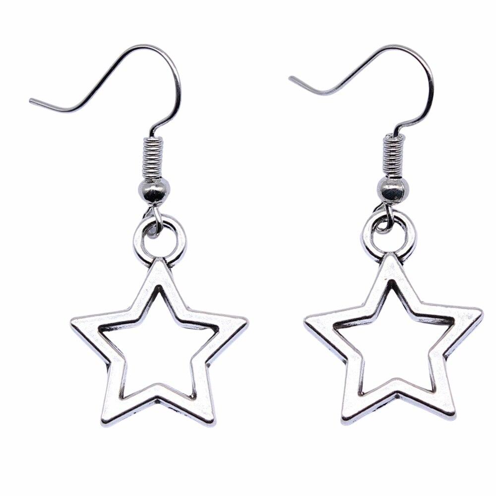1 пара подвесок со звездами и луной для женщин, модные серьги, висячие серьги