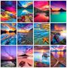 5D DIY Diamond Embroidery Landscape Craft Kit Diamond Painting Seaside Mosaic Picture Of Rhinestone Home Decoration