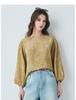 100% Mulberry Silk] Spring Round Neck Aging Fashion Printed Versatile Fashion Silk Shirt for Women